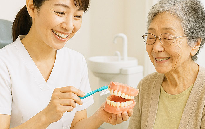 入れ歯を快適に使うための毎日のお手入れ方法